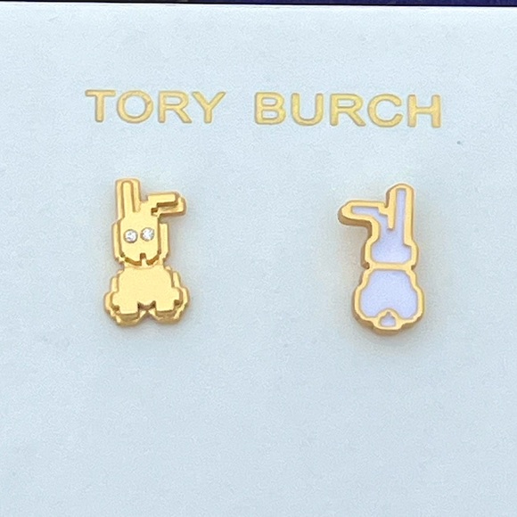 Tory Burch Jewelry - NWOT Tory Burch Bunny Mismatch Stud Earrings